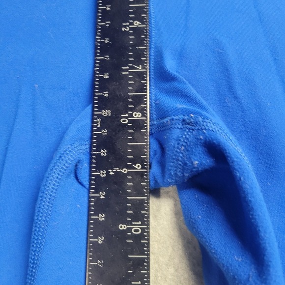 Lululemon Leggings Women's 8 Blue Yoga Mid Rise Workout Activewear Zip‎ Ankle - Picture 4 of 10